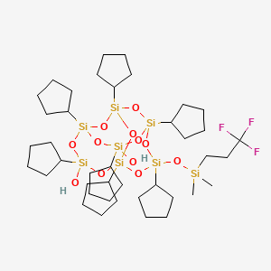 B1611788 [[Dimethyl(trifluoromethyl)ethyl]silyloxy]heptacyclopentyltricycloheptasiloxanediol CAS No. 352538-85-3