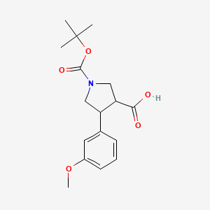 (3R,4S)-1-(tert-Butoxycarbonyl)-4-(3-methoxyphenyl)pyrrolidine-3-carboxylic acid