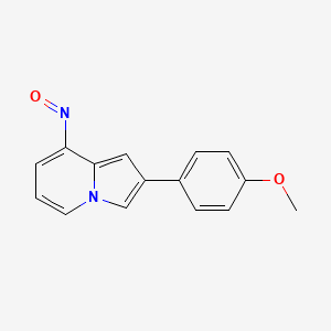 B1611807 2-(4-Methoxyphenyl)-8-nitrosoindolizine CAS No. 893612-93-6