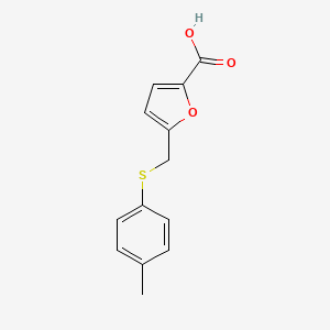 molecular formula C13H12O3S B1611812 5-{[(4-甲苯基)硫代]甲基}-2-呋喃甲酸 CAS No. 915923-20-5