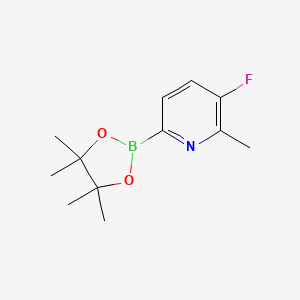 B1611822 3-Fluoro-2-methyl-6-(4,4,5,5-tetramethyl-1,3,2-dioxaborolan-2-YL)pyridine CAS No. 952403-32-6