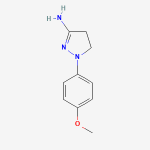 molecular formula C10H13N3O B1611836 1-(4-甲氧基苯基)-4,5-二氢-1H-吡唑-3-胺 CAS No. 28020-48-6