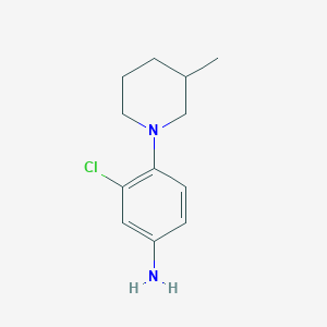 B1611841 3-Chloro-4-(3-methylpiperidin-1-yl)aniline CAS No. 893750-70-4