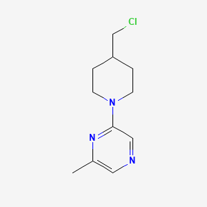 molecular formula C11H16ClN3 B1611878 2-[4-(Chloromethyl)piperidino]-6-methylpyrazine CAS No. 892502-21-5