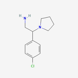 molecular formula C12H17ClN2 B1611903 2-(4-氯苯基)-2-(吡咯烷-1-基)乙胺 CAS No. 915923-59-0