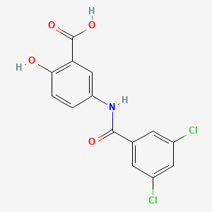 molecular formula C14H9Cl2NO4 B1611914 5-(3,5-Dichlorobenzamido)-2-hydroxybenzoic acid CAS No. 926187-11-3