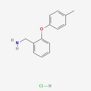 molecular formula C14H16ClNO B1611924 Chlorhydrate de 2-(4-méthylphénoxy)benzylamine CAS No. 1171318-10-7