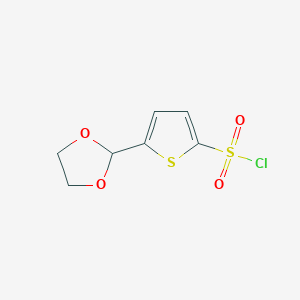molecular formula C7H7ClO4S2 B1611963 5-(1,3-二氧戊环-2-基)噻吩-2-磺酰氯 CAS No. 871825-61-5