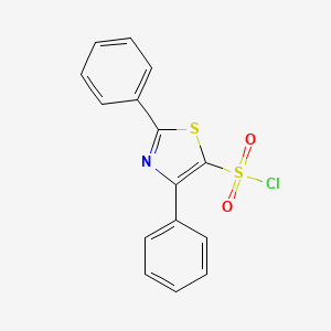 molecular formula C15H10ClNO2S2 B1611969 2,4-二苯基-1,3-噻唑-5-磺酰氯 CAS No. 868755-57-1