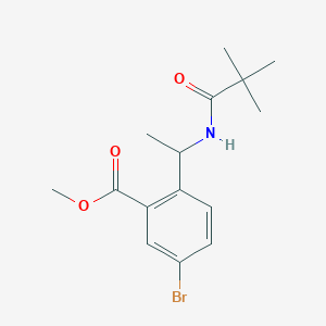 molecular formula C15H20BrNO3 B1611980 (R)-methyl 5-bromo-2-(1-pivalamidoethyl)benzoate CAS No. 223595-13-9