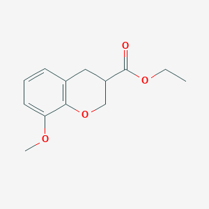 molecular formula C13H16O4 B1611988 8-Methoxy-chroman-3-carboxylic acid ethyl ester CAS No. 221185-47-3