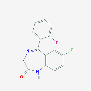 molecular formula C15H10ClFN2O B161200 去甲氟西泮 CAS No. 2886-65-9