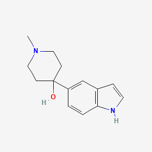 molecular formula C14H18N2O B1612017 4-(1H-Indol-5-YL)-1-methyl-piperidin-4-OL CAS No. 262593-61-3