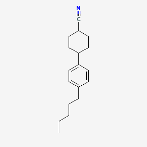 molecular formula C18H25N B1612018 4-(4-Pentylphenyl)cyclohexane-1-carbonitrile CAS No. 86871-36-5