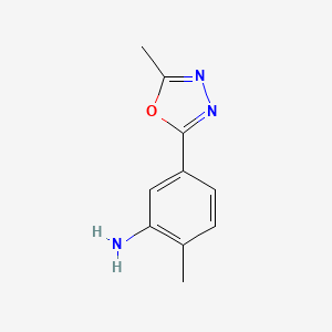 2-Methyl-5-(5-methyl-1,3,4-oxadiazol-2-YL)aniline