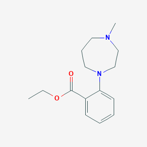 molecular formula C15H22N2O2 B1612049 2-(4-甲基-1,4-二氮杂环-1-基)苯甲酸乙酯 CAS No. 912569-58-5