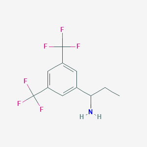 molecular formula C11H11F6N B1612053 1-[3,5-Bis(trifluoromethyl)phenyl]propan-1-amine CAS No. 685503-45-1