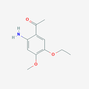 molecular formula C11H15NO3 B161209 2-Acetyl-4-ethoxy-5-methoxyaniline CAS No. 127285-49-8