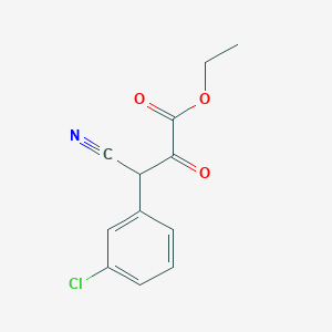 molecular formula C12H10ClNO3 B1612091 Ethyl 3-(3-chlorophenyl)-3-cyano-2-oxopropanoate CAS No. 38747-02-3