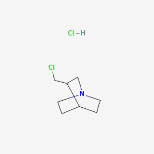 molecular formula C8H15Cl2N B1612092 3-(Chloromethyl)-1-azabicyclo[2.2.2]octane hydrochloride CAS No. 86014-80-4