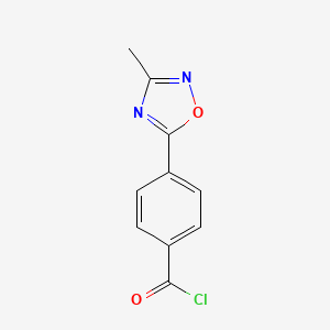 molecular formula C10H7ClN2O2 B1612105 4-(3-Methyl-1,2,4-oxadiazol-5-yl)benzoyl chloride CAS No. 876316-26-6