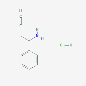 molecular formula C10H12ClN B1612112 1-Phenylbut-3-yn-1-amine hydrochloride CAS No. 1177093-09-2