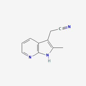 B1612126 2-(2-Methyl-1H-pyrrolo[2,3-b]pyridin-3-yl)acetonitrile CAS No. 4414-86-2