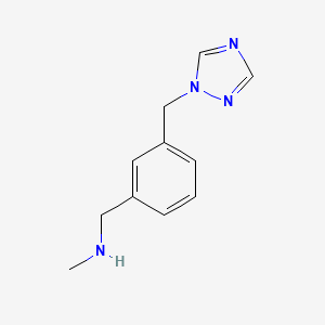 molecular formula C11H14N4 B1612136 N-甲基-N-[3-(1H-1,2,4-三唑-1-基甲基)苯甲基]胺 CAS No. 876316-32-4