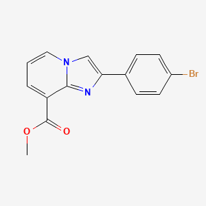 molecular formula C15H11BrN2O2 B1612142 2-(4-溴苯基)咪唑并[1,2-a]吡啶-8-羧酸甲酯 CAS No. 133427-41-5
