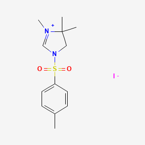 molecular formula C13H20IN2O2S+ B1612150 1-(p-Tosyl)-3,4,4-trimethyl-2-imidazolinium iodide CAS No. 71254-91-6