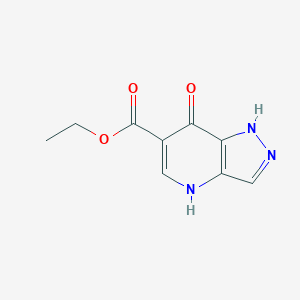 molecular formula C9H9N3O3 B1612156 Ethyl 7-oxo-4,7-dihydro-1H-pyrazolo[4,3-b]pyridine-6-carboxylate CAS No. 59376-25-9