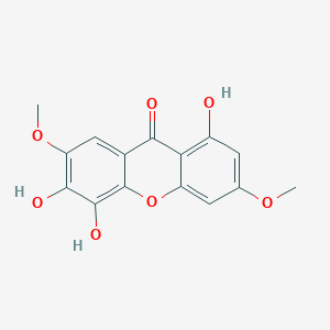 molecular formula C15H12O7 B161217 1,5,6-Trihydroxy-3,7-dimethoxyxanthone CAS No. 65008-02-8