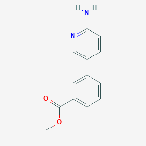 molecular formula C13H12N2O2 B1612198 Methyl 3-(6-aminopyridin-3-yl)benzoate CAS No. 889950-25-8