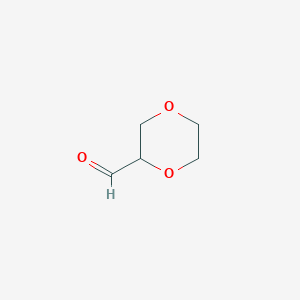 molecular formula C5H8O3 B1612199 1,4-Dioxane-2-carboxaldehyde CAS No. 56217-56-2