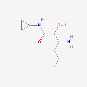 molecular formula C9H18N2O2 B1612275 3-氨基-N-环丙基-2-羟基己酰胺 CAS No. 402958-32-1