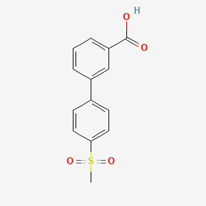 B1612295 4'-(Methylsulfonyl)-[1,1'-biphenyl]-3-carboxylic acid CAS No. 893736-70-4