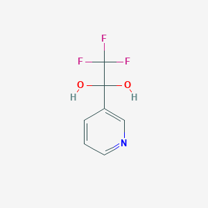 molecular formula C7H6F3NO2 B1612316 2,2,2-Trifluoro-1-(pyridin-3-yl)ethane-1,1-diol CAS No. 33284-19-4