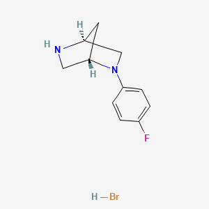 molecular formula C11H14BrFN2 B1612372 (1S,4S)-(-)-2-(4-Fluorophenyl)-2,5-diazabicyclo[2.2.1]heptane hydrobromide CAS No. 308103-49-3
