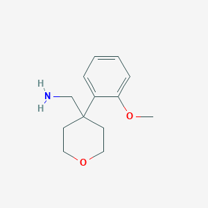 molecular formula C13H19NO2 B1612388 [4-(2-甲氧基苯基)氧杂-4-基]甲胺 CAS No. 927998-28-5