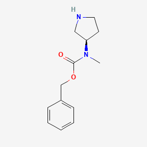 molecular formula C13H18N2O2 B1612417 (r)-Benzyl methyl(pyrrolidin-3-yl)carbamate CAS No. 1087329-67-6