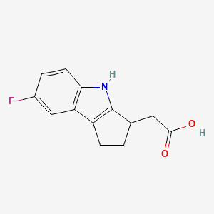 2-(7-Fluoro-1,2,3,4-tetrahydrocyclopenta[b]indol-3-yl)acetic acid