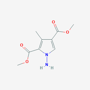 molecular formula C9H12N2O4 B1612432 dimethyl 1-amino-3-methyl-1H-pyrrole-2,4-dicarboxylate CAS No. 310431-26-6