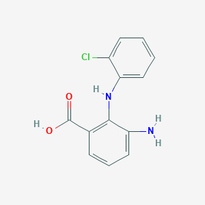 molecular formula C13H11ClN2O2 B1612460 3-Amino-2-(2-chloroanilino)benzoic acid CAS No. 893613-01-9