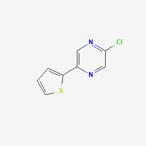 molecular formula C8H5ClN2S B1612462 2-Chloro-5-(2-thienyl)pyrazine CAS No. 912762-30-2