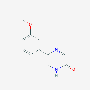 molecular formula C11H10N2O2 B1612463 5-(3-甲氧基苯基)-1H-吡嗪-2-酮 CAS No. 88066-90-4