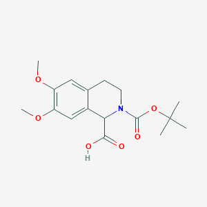 molecular formula C17H23NO6 B1612469 2-(tert-Butoxycarbonyl)-6,7-dimethoxy-1,2,3,4-tetrahydroisoquinoline-1-carboxylic acid CAS No. 738629-59-9