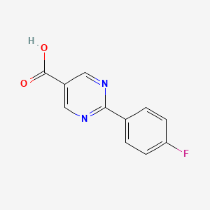 molecular formula C11H7FN2O2 B1612474 2-(4-Fluorophenyl)pyrimidine-5-carboxylic acid CAS No. 933988-26-2