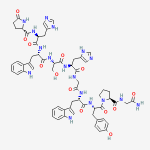 molecular formula C60H69N17O13 B1612488 LHRH, his(5)-trp(7)-tyr(8)- CAS No. 91097-16-4