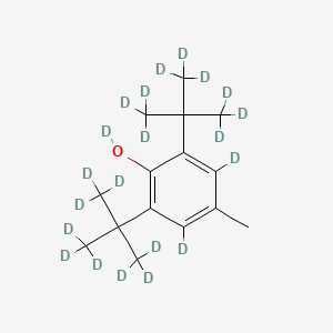 molecular formula C15H24O B1612495 1,5-Dideuterio-3-deuteriooxy-2,4-bis[1,1,1,3,3,3-hexadeuterio-2-(trideuteriomethyl)propan-2-yl]-6-methylbenzene CAS No. 64502-99-4