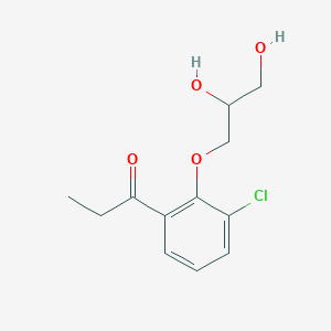 B161250 1-[3-Chloro-2-(2,3-dihydroxypropoxy)phenyl]propan-1-one CAS No. 1939-79-3